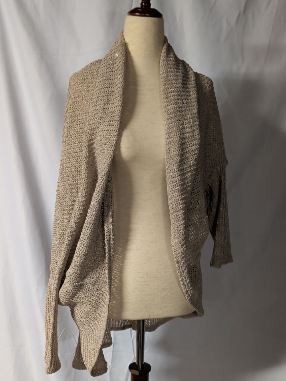 Gilli Open-Front Knit Cardigan - Beige Taupe